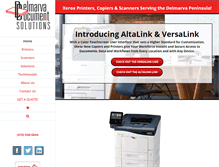 Tablet Screenshot of delmarvadocumentsolutions.com